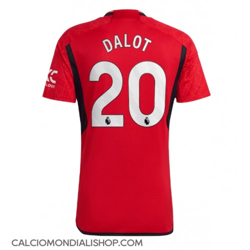 Maglie da calcio Manchester United Diogo Dalot #20 Prima Maglia 2023-24 Manica Corta